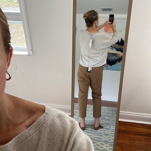 Poetry Boat Neck Cashmere Sweater Ecru Women’s Size 8/10 - Picture 6 of 9